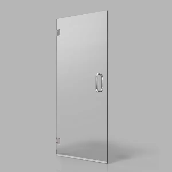 Ravello Frameless Single Swing Shower Door, Chrome, 28"x72"