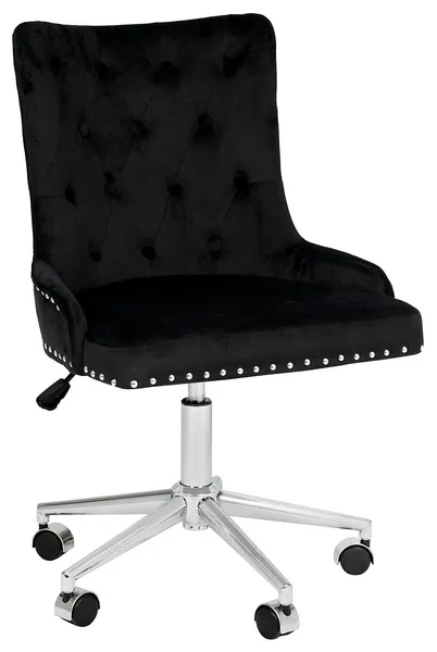 Raven Tufted Vanity Chair, Black