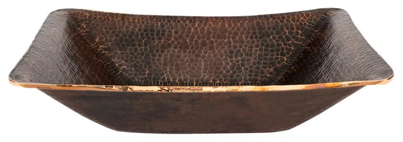 Rectangle Hand Forged Old World Copper Vessel Sink