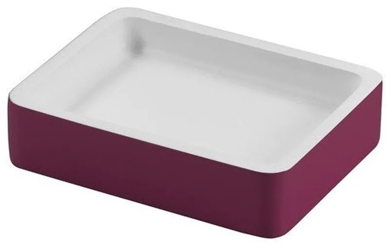 Rectangle Resin Soap Holder, Ruby Red