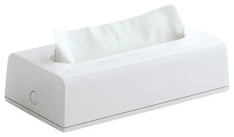 Rectangle Tissue Box Holder, White