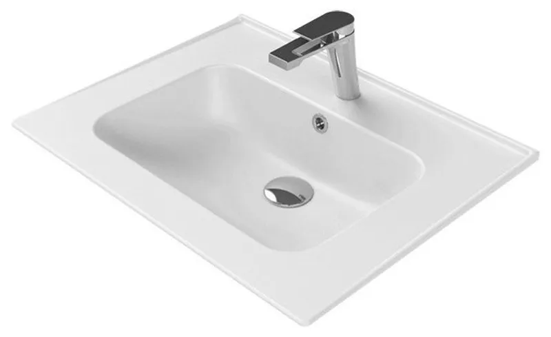 Rectangle White Ceramic Wall Mounted or Drop, Sink