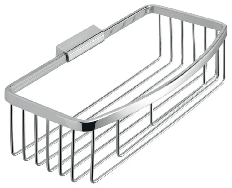 Rectangular Chromed Stainless Steel Wire Shower Basket