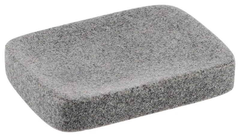 Rectangular Grey Granite Soap Dish Cup Dispenser