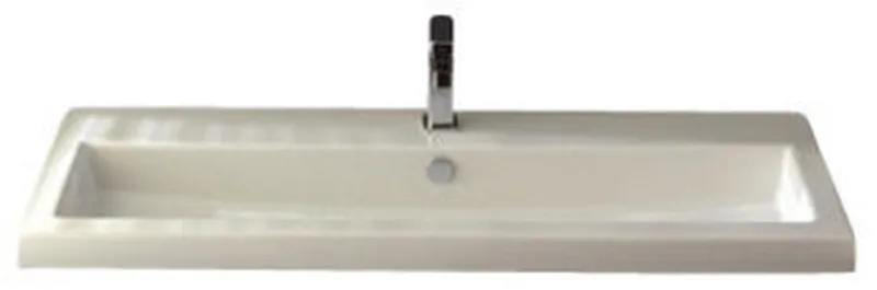 Rectangular White Ceramic Self Rimming, Wall Mounted or Bathroom Sink