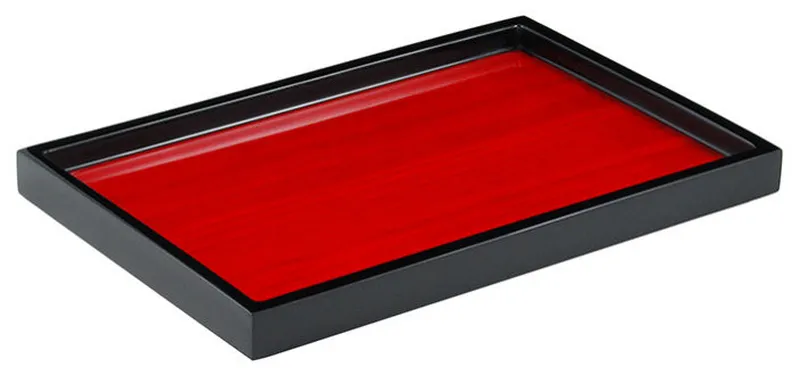 Red Tulipwood Lacquer Bathroom Accessories, Vanity Tray