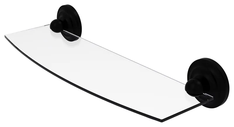 Regal 18" Glass Shelf, Matte Black