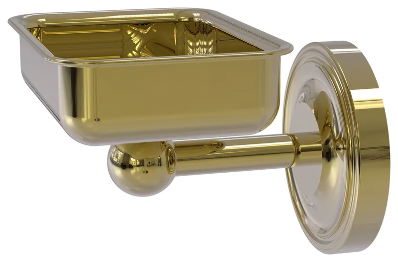 Regal Wall Mounted Soap Dish, Unlacquered Brass
