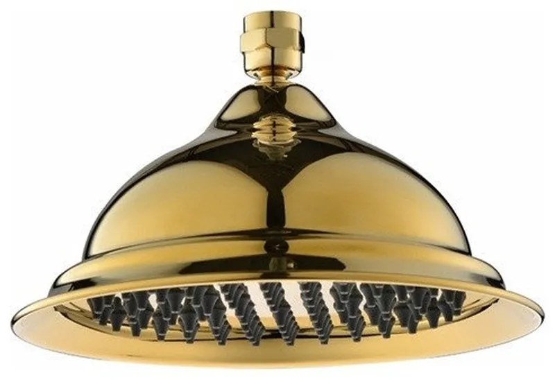 Reno 8" Round Brass Copper Rain Shower Head, Titanium Gold