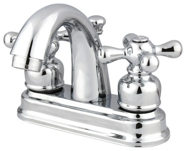 Restoration 4-inch centerset Lavatory Faucet, Polished Chrome