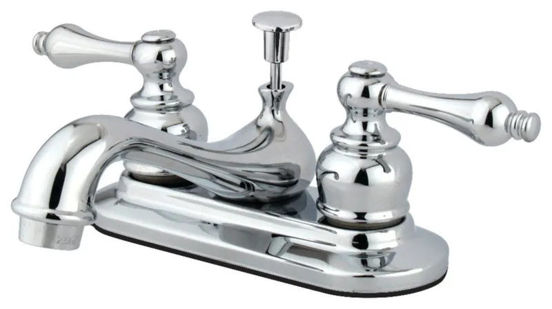 Restoration Centerset Lavatory Faucet,Lever Handles, Chrome