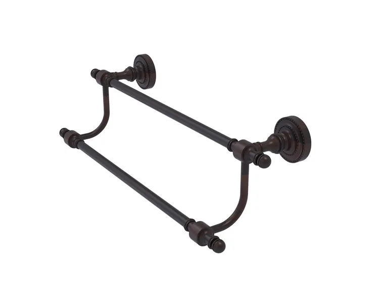 Retro Dot 36" Double Towel Bar, Venetian Bronze