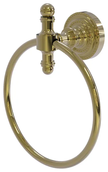 Retro Dot Towel Ring, Unlacquered Brass