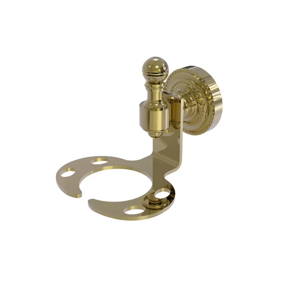 Retro Dot Tumbler and Toothbrush Holder, Unlacquered Brass