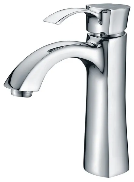 Rhythm Single Hole Single-Handle Mid-Arc Bathroom Faucet, Polished Chrome