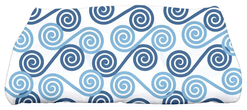 Rip Curl, Geometric Print Bath Towel, Blue