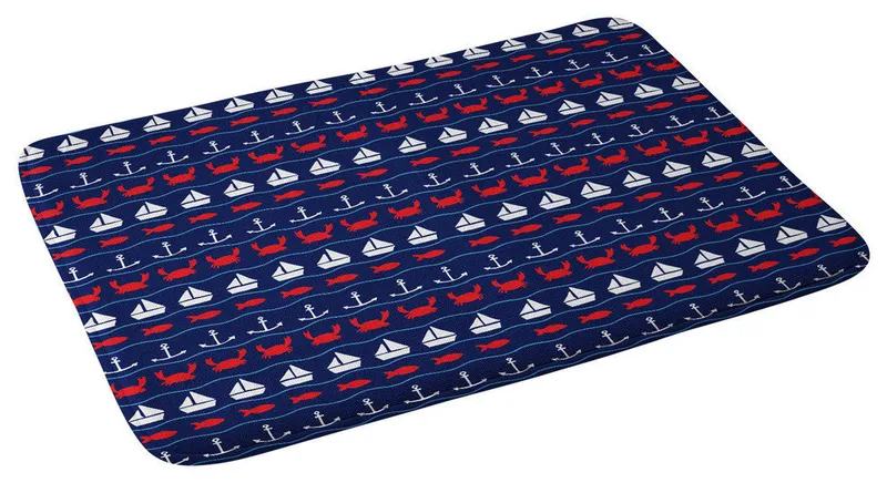 Robert Farkas Summer Pattern Memory Foam Bath Mat