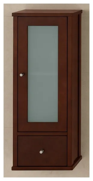 Ronbow 31 1/2  Wall Mount Linen Cabinet with Frosted Glass Door, 687032-F07