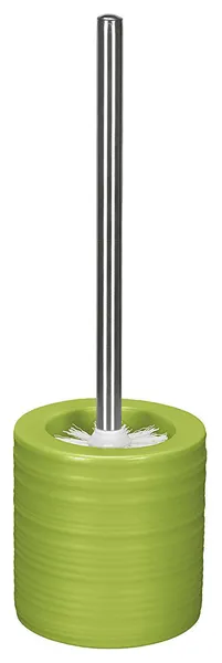 Round Porcelain Bathroom Accessories, Sahara, Toilet Brush Set, Spring Green