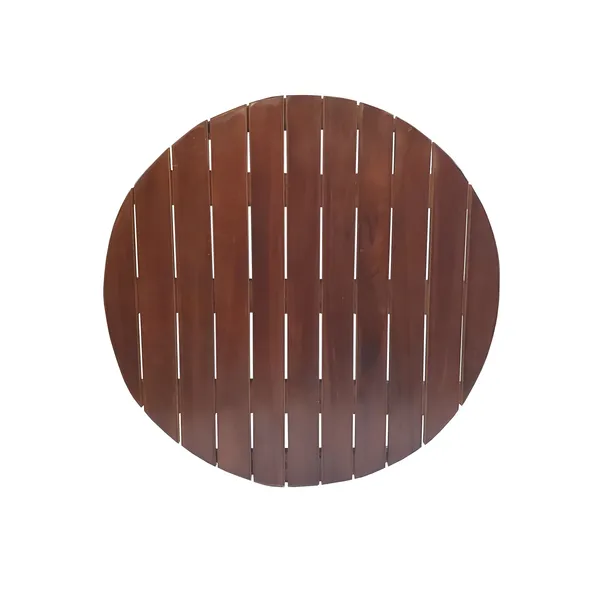 Round Teak Floor Mat 24"D x 1.5"H