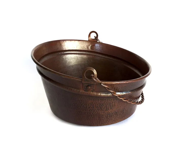 Round Vessel Bathroom Copper Sink