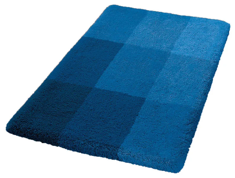 Royal Blue Luxury Non Slip Washable Bathroom Rug, Square, Extra Large