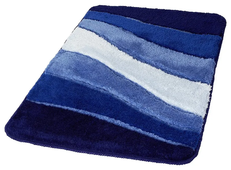 Royal Blue Non Slip Washable Bathroom Rug, Ocean, Medium