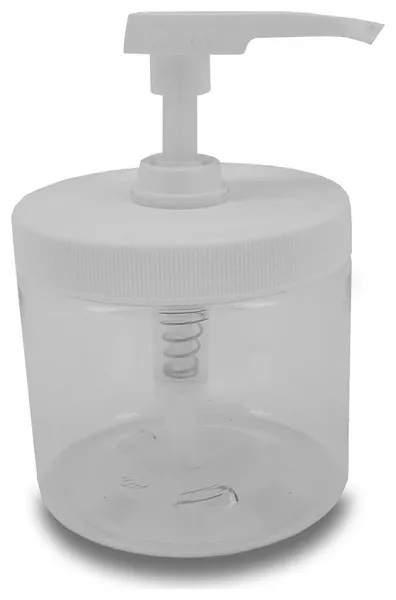 Royal Massage 16oz Clear Empty Massage Oil/Lotion/Cream Pump Jar with Lock Twis