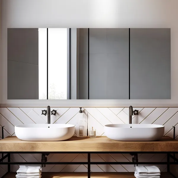 Royale 72" Medicine Cabinet Defogger 3X Vertically Adjustable Magnifying Mirror