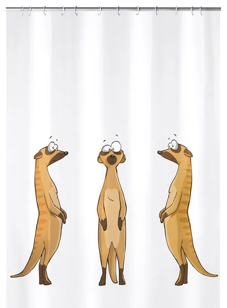 Rust Textile Shower Curtain，Hugo