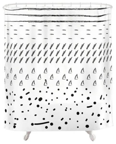 Rustic Abstract Pattern Shower Curtain