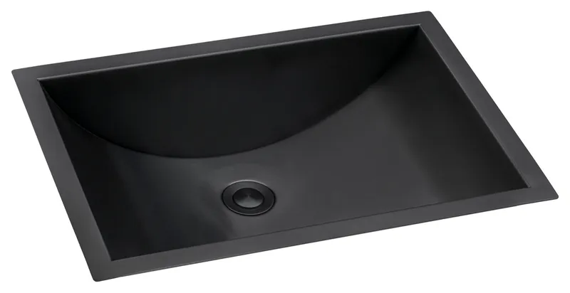 Ruvati RVH6107BL 16 x 11" Gunmetal Black Stainless  Undermount Bathroom Sink
