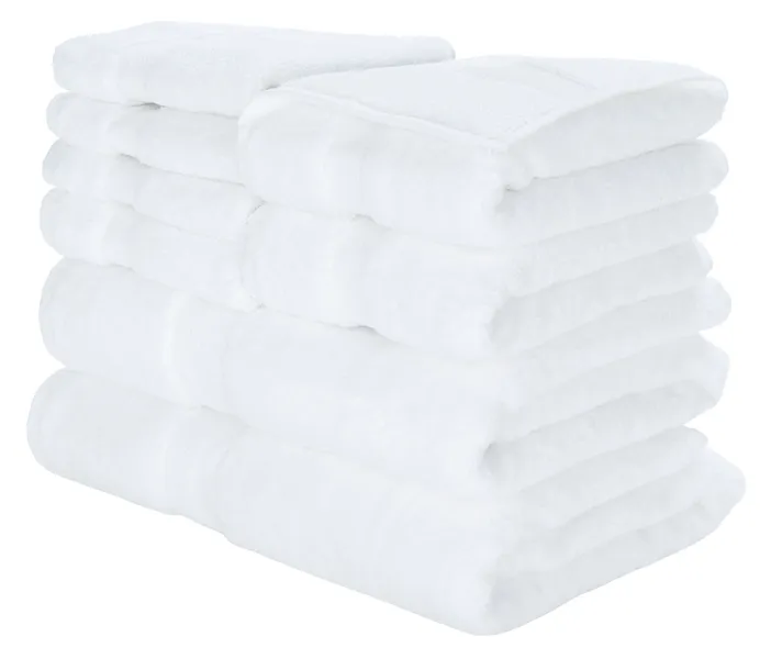Safavieh Super Plush 8PC Towel Bundle, White