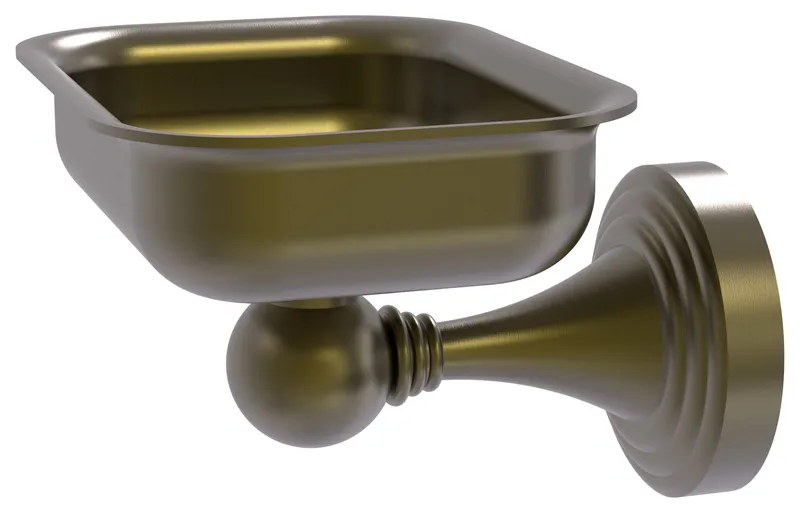 Sag Harbor Wall-Mount Soap Dish, Antique Brass