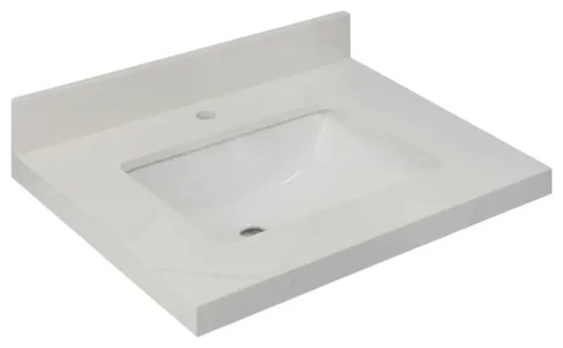 Sagehill Designs RQ2522 Premier 25" Quartz Vanity Top - Chantilly White