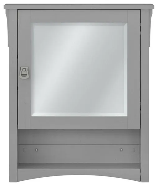 Salinas Bathroom Medicine Cabinet with Mirror in Cape Cod Gray - Engineered Wood