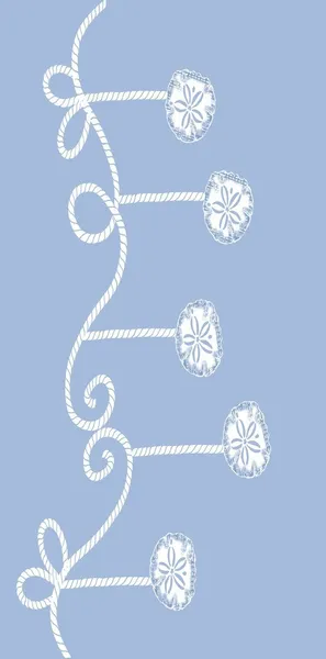 Sanddollar Ornaments Decorative Holiday Geometric Print Bath Towel, Blue