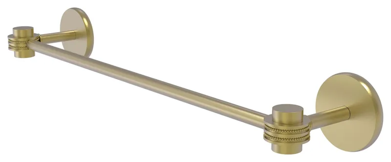 Satellite Orbit One 24" Towel Bar With Dotted Accents, Satin Brass