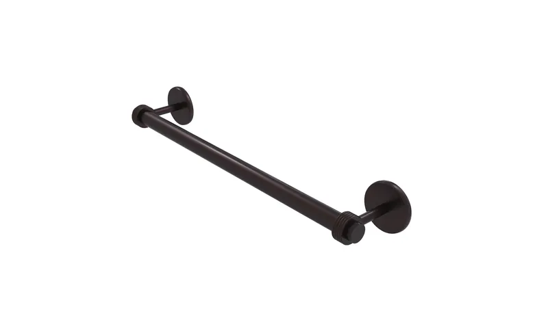 Satellite Orbit Two 36" Towel Bar With Groovy Detail, Antique Bronze