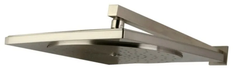 Satin Nickel 12" Rainfall Square Showerhead with 16" Shower Arm KX8228CK