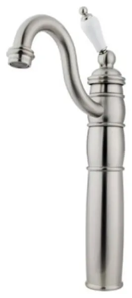 Satin Nickel Single Handle Vessel Sink Faucet with Optional Cover Plate KB1428PL