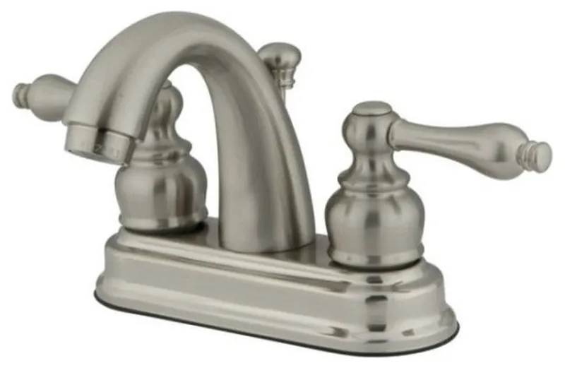 Satin Nickel Two Handle 4" Centerset Lavatory Faucet with Retail Pop-up KB5618AL