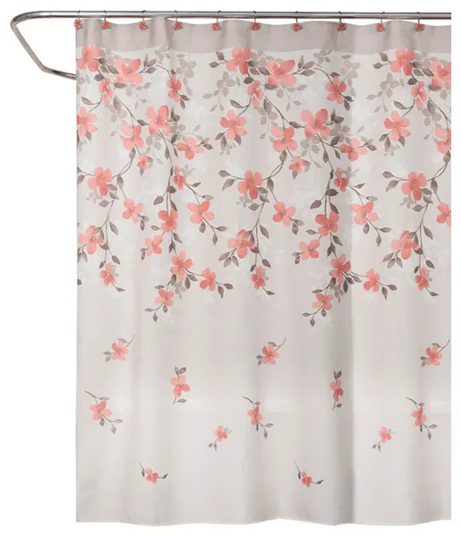 Saturday Knight Coralgarden Floral Shower Curtain