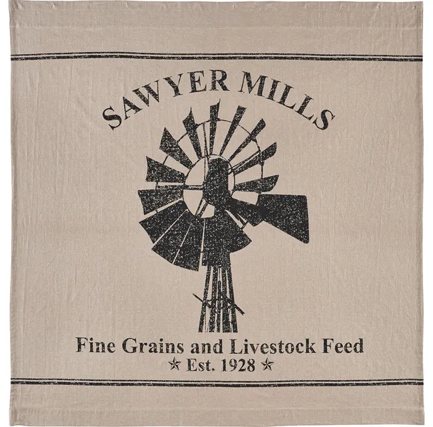 Sawyer Mill Charcoal Windmill Shower Curtain