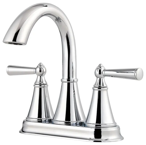 Saxton 2-Handle 4" Centerset Bathroom Faucet, Polished Chrome