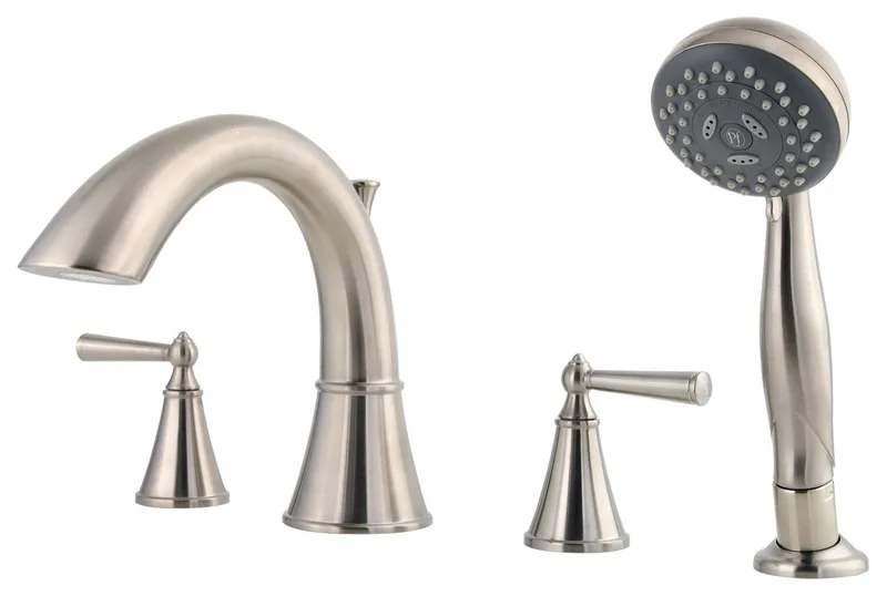 Saxton Roman Tub Trim Kit With Handshower, Brushed Nickel
