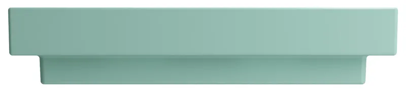 Scala Arch Wall-Mounted Sink Fireclay 32 in. 1-Hole in Matte Mint Green