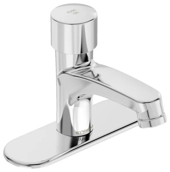 SCOT Single Hole Single Handle Metering Bathroom Faucet, Deck Plate