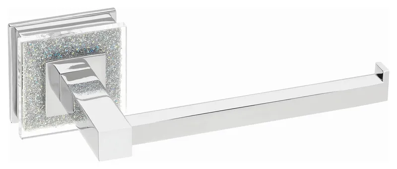 Secret Bath Alexa Toilet Paper Holder without cover, Silver Swarovski Crystals