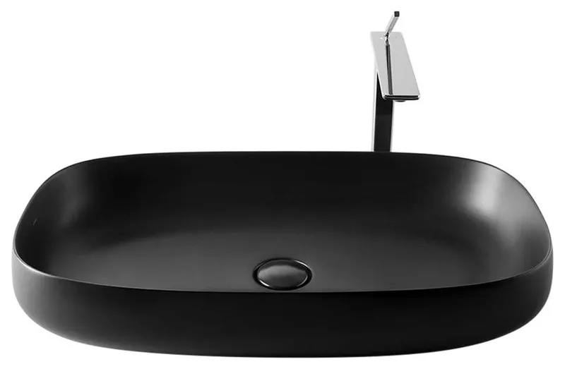 Seed 70.40 Vessel Bathroom Sink, Matte Black